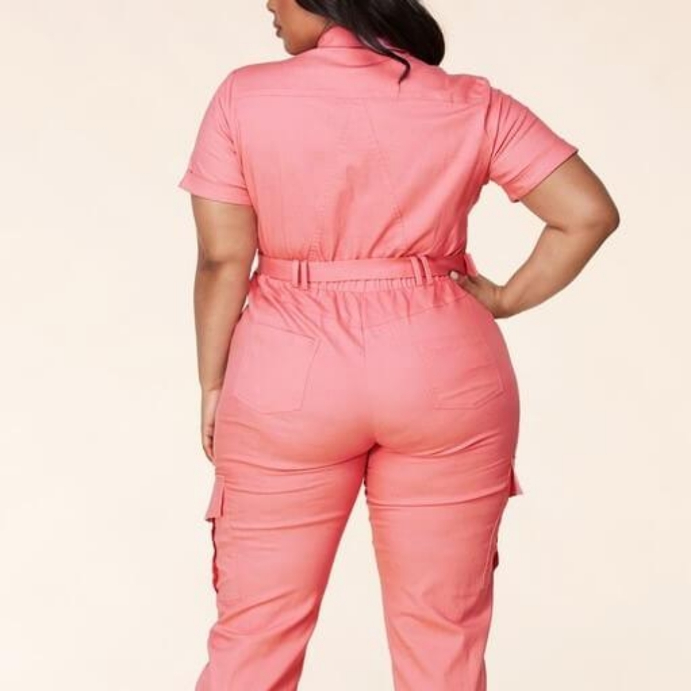 L' Atiste by Amy Coral Cargo Jumpsuit with Belt - Picture 2 of 7